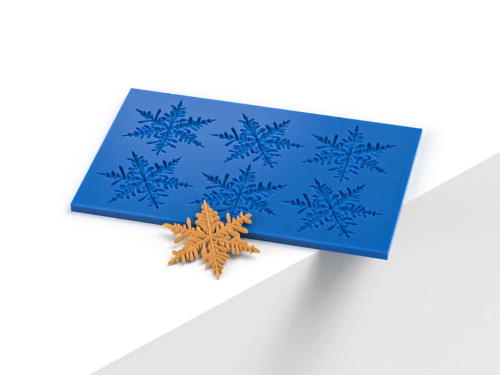 Copo de nieve realista Tuille Mold