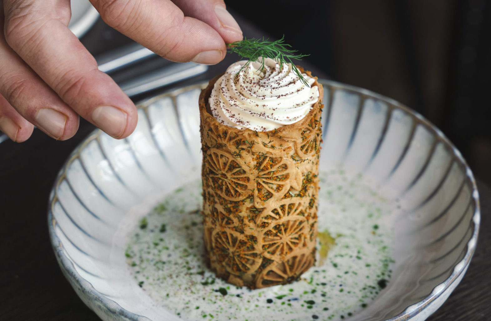 Feuille de tuile aux agrumes